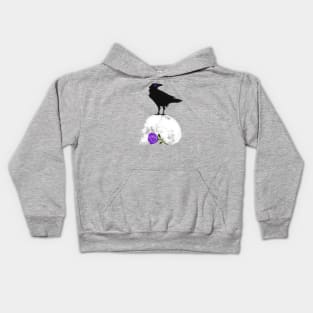 The Raven and the Purple Rose Kids Hoodie